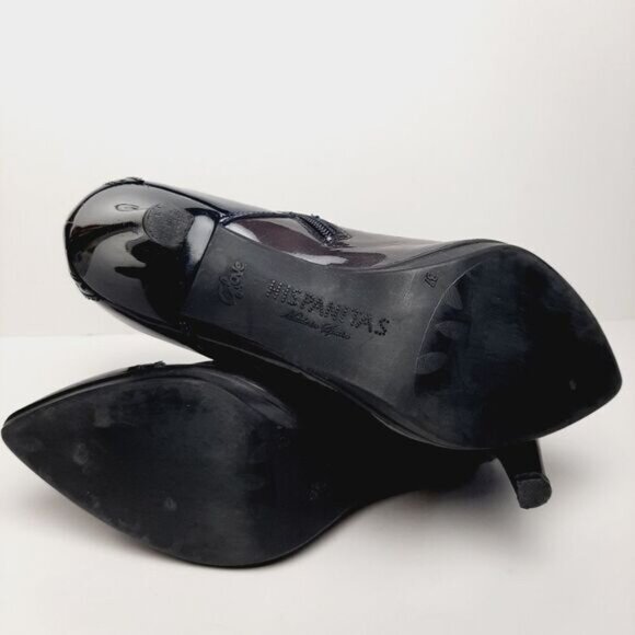 HISPANITAS Booties Lace-up Stiletto Heels Oxford Patent Leather Sz 6.5 | Eur 37 - Picture 12 of 14